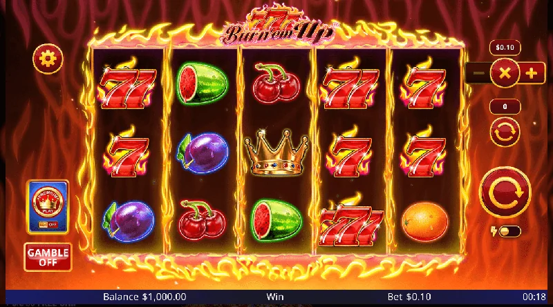 777 Burn 'Em Up -kuvakaappaus