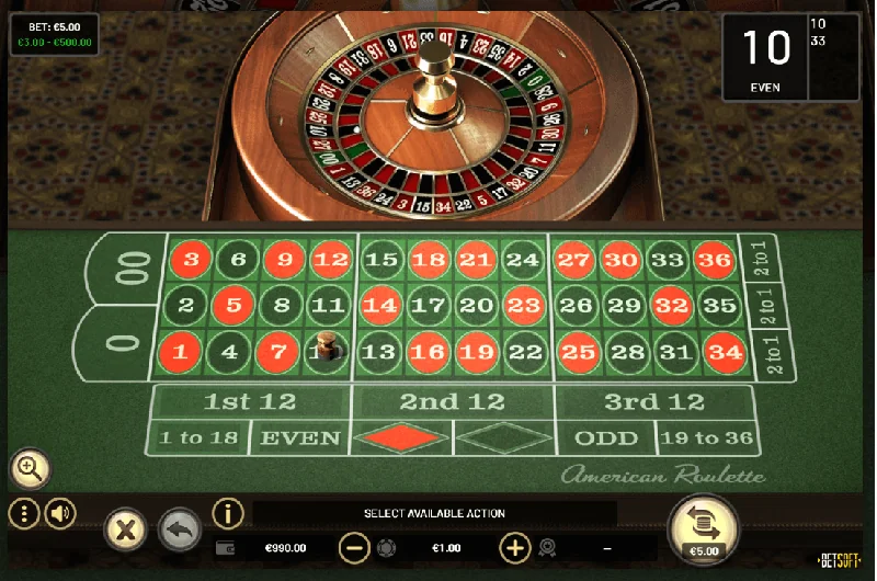 American Roulette -kuvakaappaus