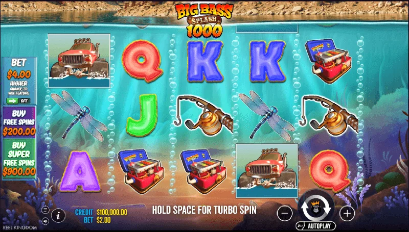 Big Bass Splash 1000 -kuvakaappaus