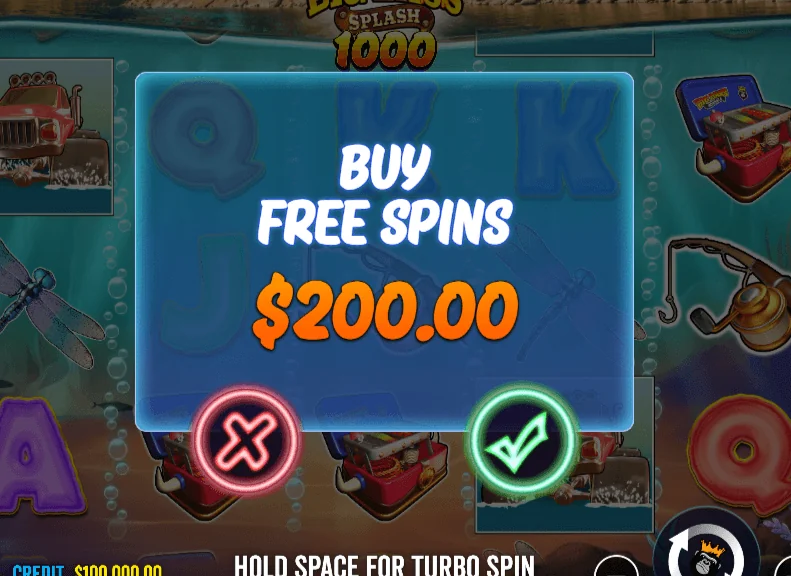 Big Bass Splash 1000 -kuvakaappaus
