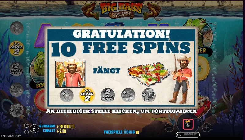 Big Bass Splash -kuvakaappaus