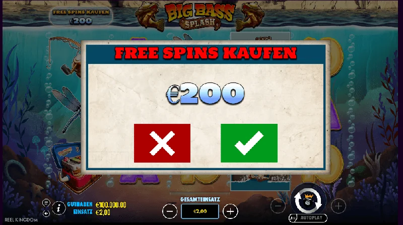 Big Bass Splash -kuvakaappaus
