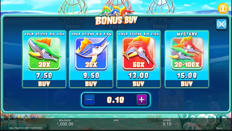 Big Fishing Net Fortune -kuvakaappaus