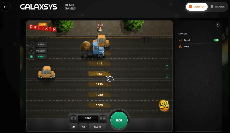Chicken Crash -kuvakaappaus