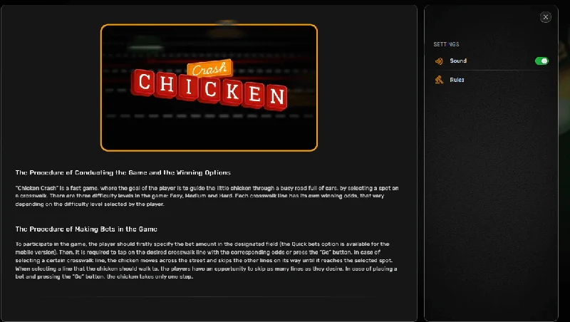 Chicken Crash -kuvakaappaus