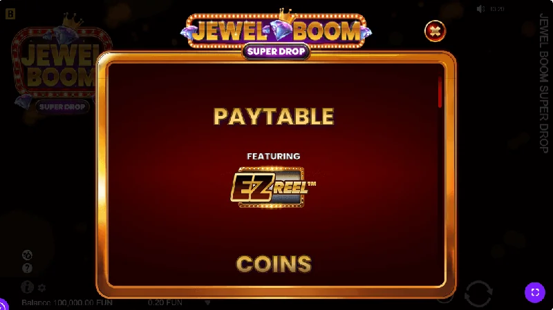Jewel Boom Super Drop -kuvakaappaus