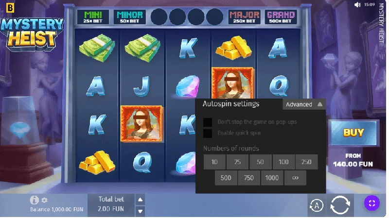 Mystery Heist -kuvakaappaus