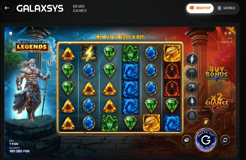 Olympian Legends -kuvakaappaus