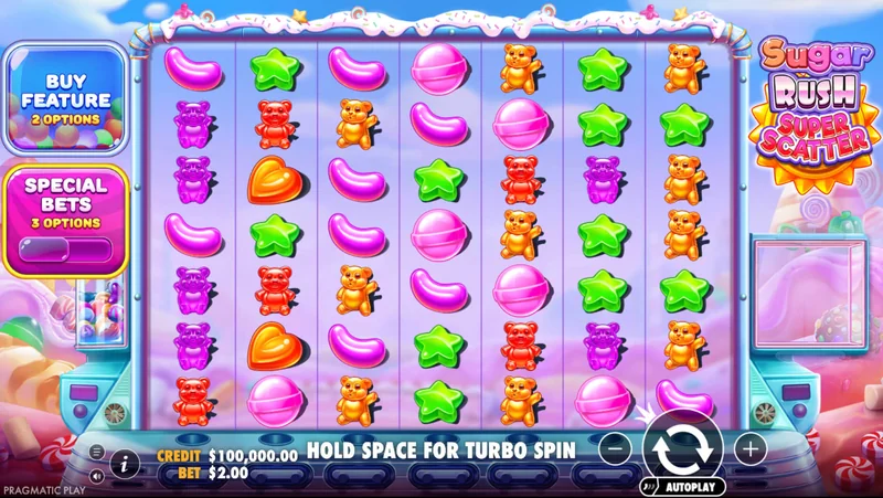 Sugar Rush Super Scatter -kuvakaappaus