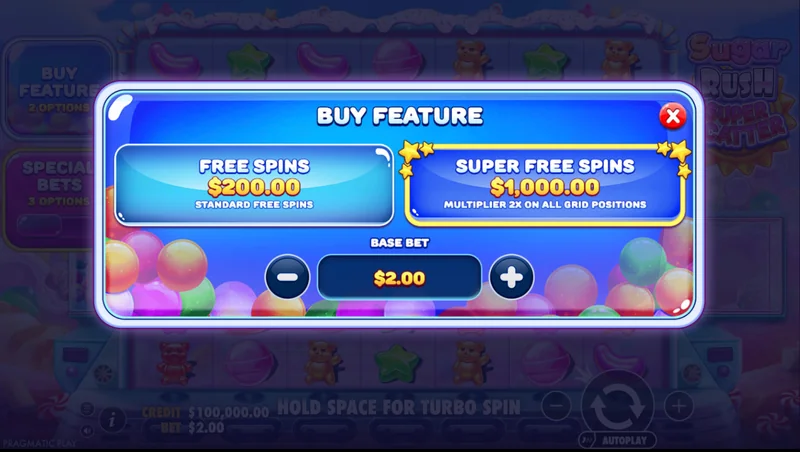 Sugar Rush Super Scatter -kuvakaappaus