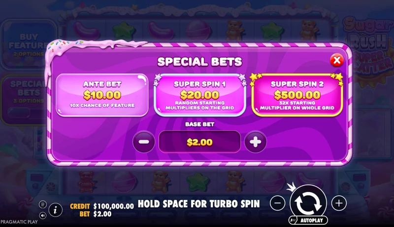 Sugar Rush Super Scatter -kuvakaappaus