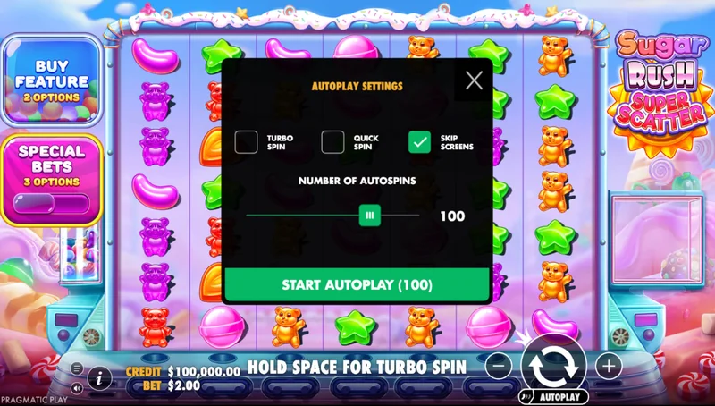 Sugar Rush Super Scatter -kuvakaappaus
