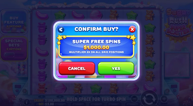 Sugar Rush Super Scatter -kuvakaappaus