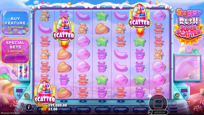 Sugar Rush Super Scatter -kuvakaappaus