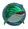 Razor Shark vihreä hai -symboli