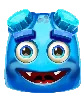 Reactoonz 100 sininen kaksoisilmäinen symboli